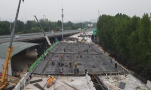 西安绕城高速方家村立交主体工程顺利完工